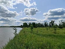 Foto: Die Uferwiese in Podłęcze