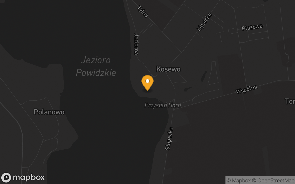 Mapa lokalizacji: Pole namiotowe nad Jeziorem Powidskim, województwo wielkopolskie
