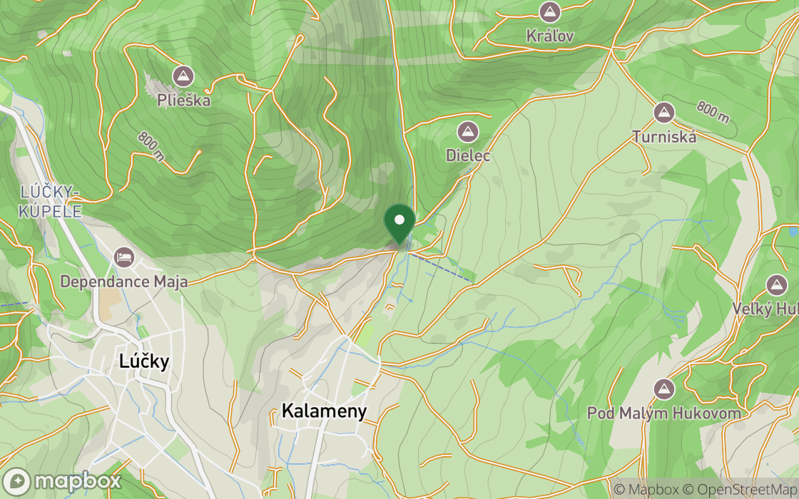 Location map: Thermal Baths in Kalameny, Region of Žilina