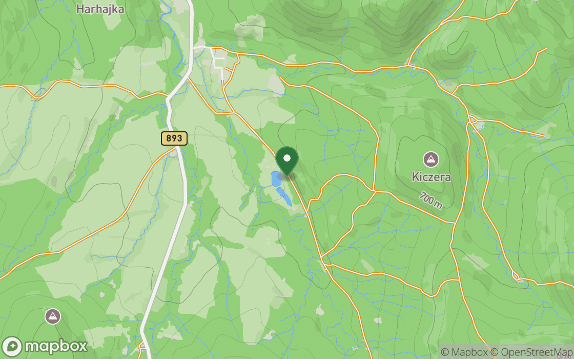 Mapa lokalizacji: Wiata pod Jabłonkami w Bieszczadach, województwo podkarpackie