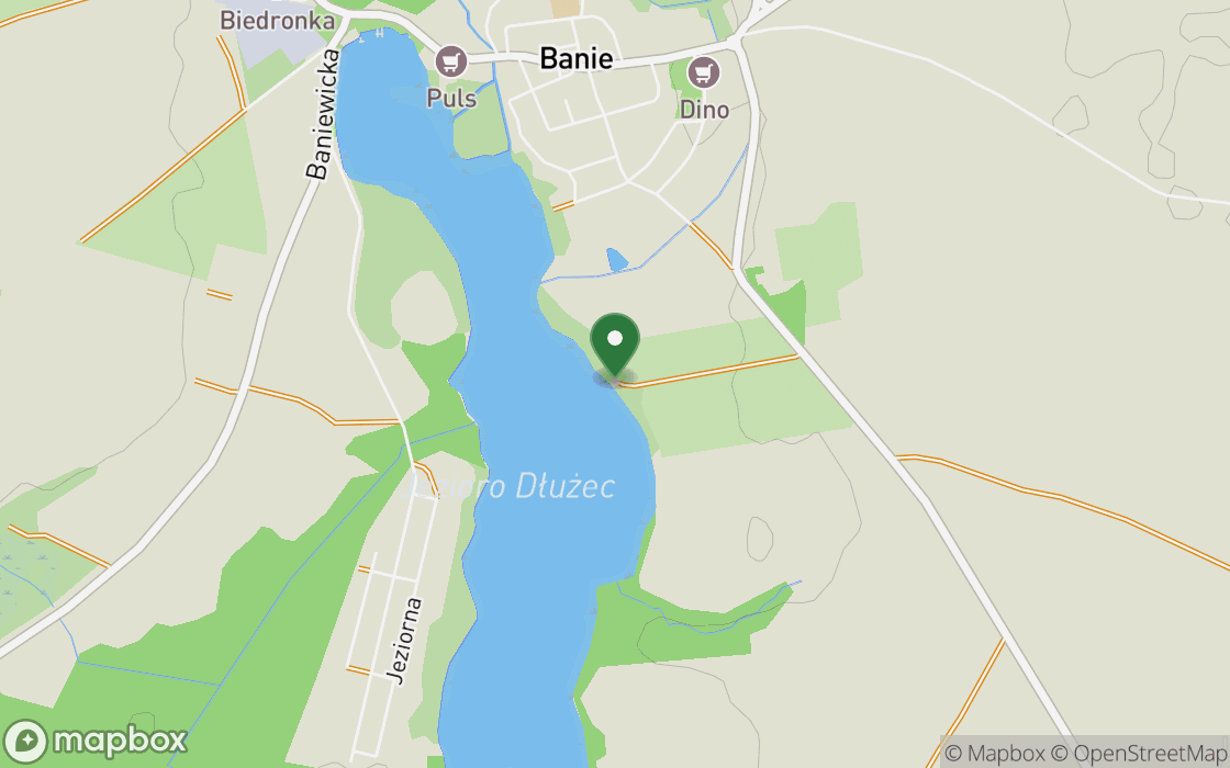 Standortkarte: Strand im Banietal, Woiwodschaft Westpommern