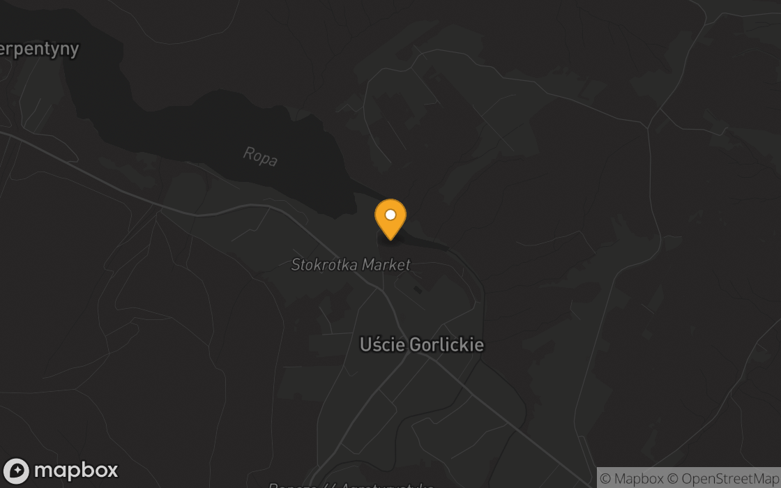 Mapa lokalizacji: Polana przy zalewie Uście Gorlickie, województwo małopolskie