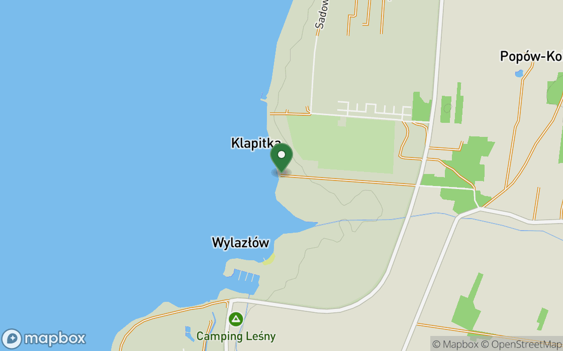 Mapa lokalizacji: Piaszczysta plaża w Wylazłowie, województwo łódzkie