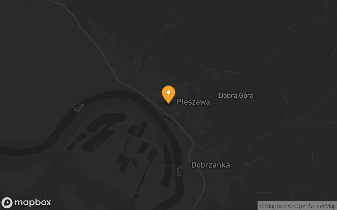 Mapa lokalizacji: Stanowiska w Dobrej nad Sanem, województwo podkarpackie