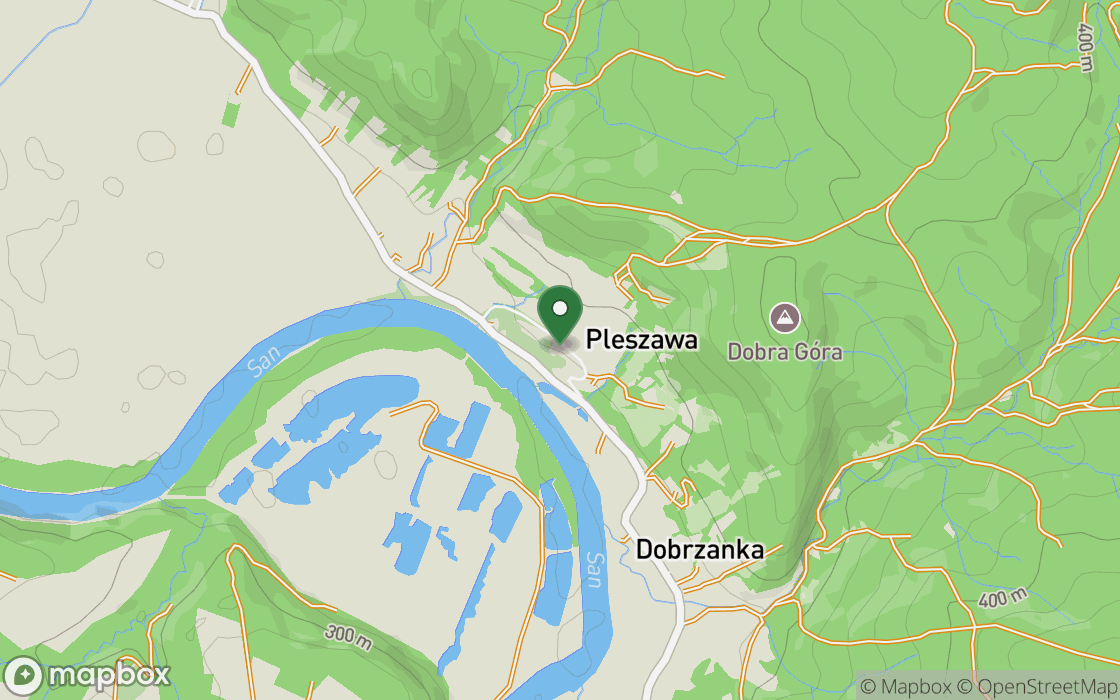 Mapa lokalizacji: Stanowiska w Dobrej nad Sanem, województwo podkarpackie