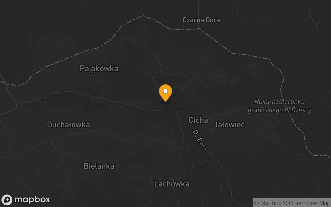 Location map: The clearing in Żywiec under Hucisko, Silesian Voivodeship