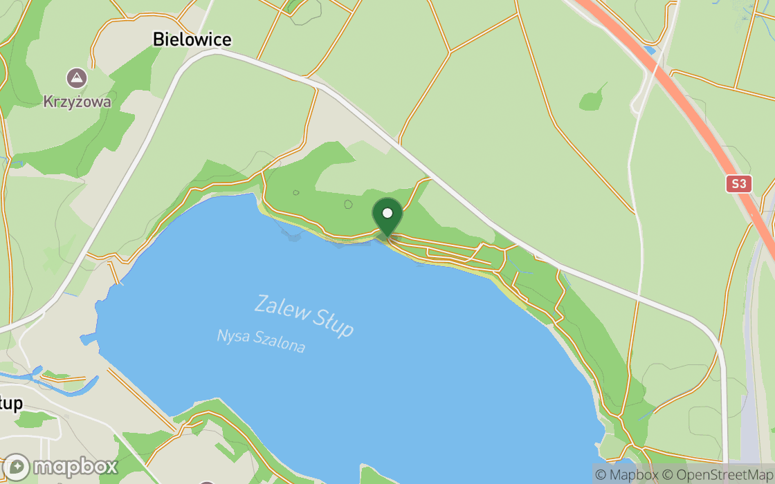 Mapa lokalizacji: Brzeg pod Zalewem Słup, województwo dolnośląskie