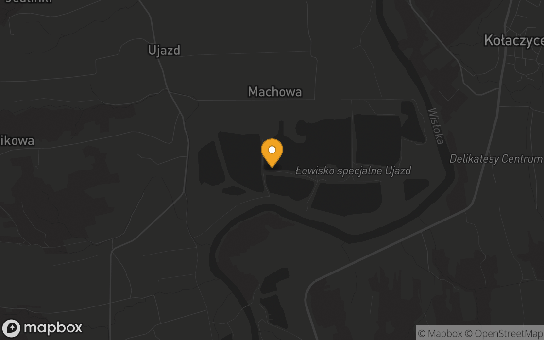 Location map: Ujazd pond shore, Subcarpathian Voivodeship