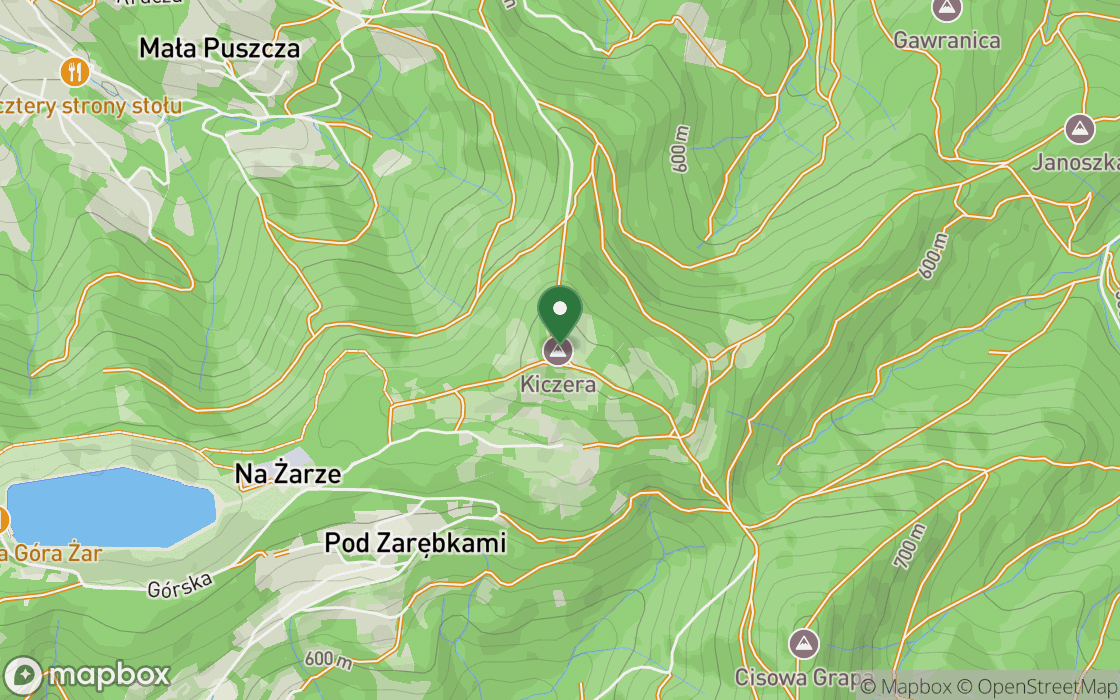 Mapa lokalizacji: Wiata na Kiczorze, województwo śląskie