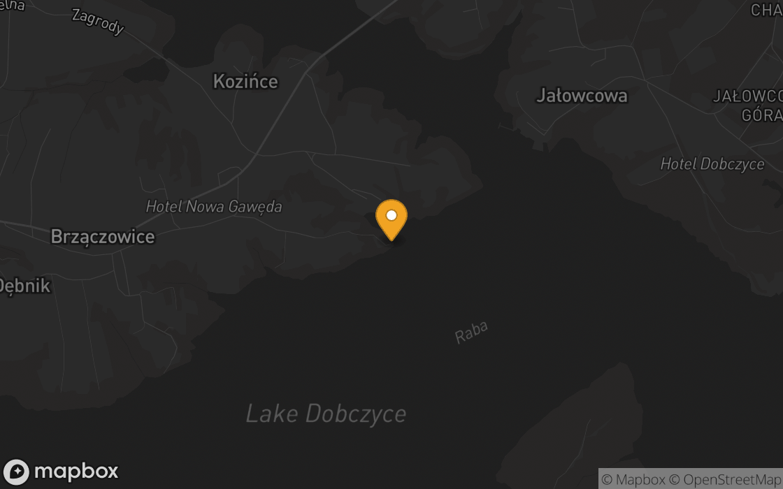 Location map: The Shadow over the Dobczyce Reservoir, Lesser Poland Voivodeship