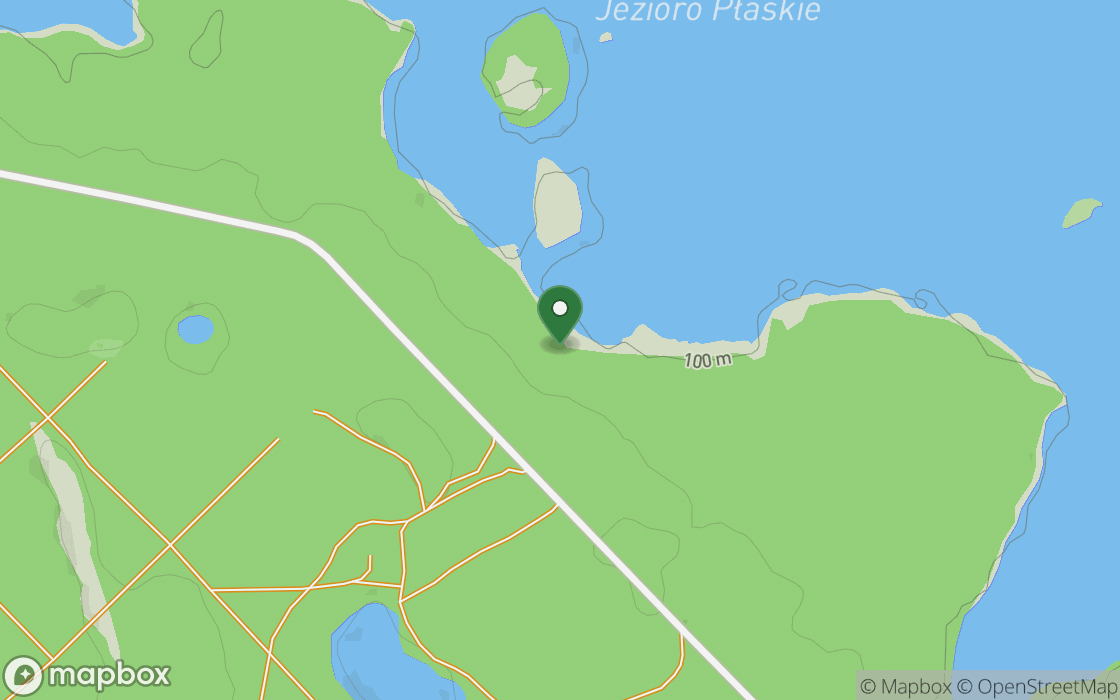 Mapa lokalizacji: Polana nad Jeziorem Płaskim, województwo warmińsko-mazurskie