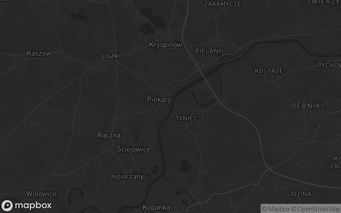 Mapa lokalizacji: Polana pod Opactwem Tyńca, województwo małopolskie