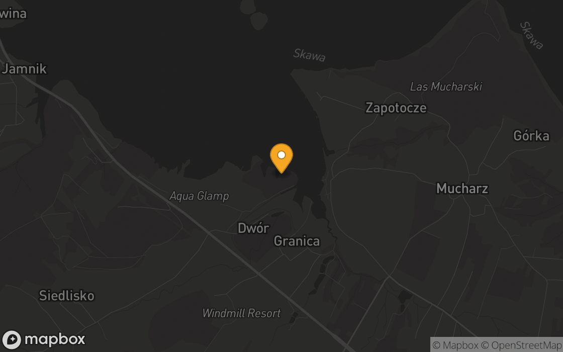 Location map: The shore by Muchlarz in Jaszczurowa, Lesser Poland Voivodeship