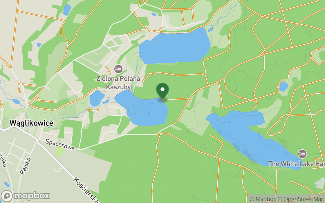 Carte de localisation : Polana au bord du lac Wąglikowice, Voïvodie de Poméranie