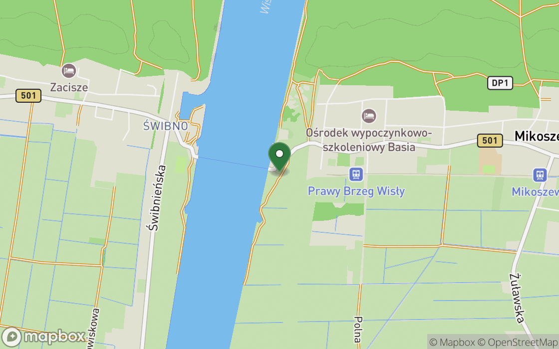 Location map: Meadow by the Vistula in Mikoszewo, Pomeranian Voivodeship