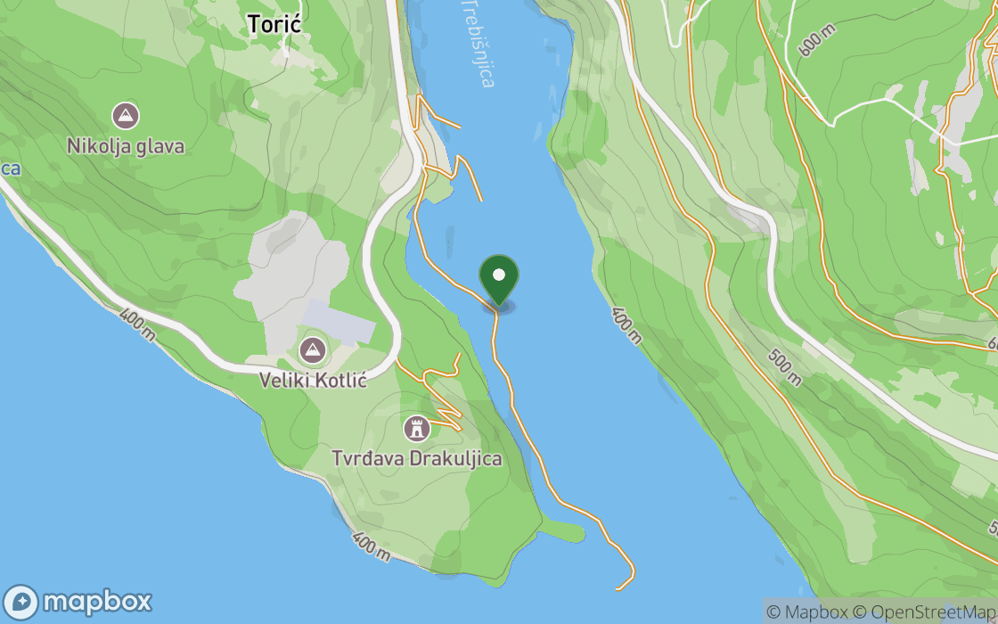 Location map: Place by Bilećko Lake, Republika Srpska