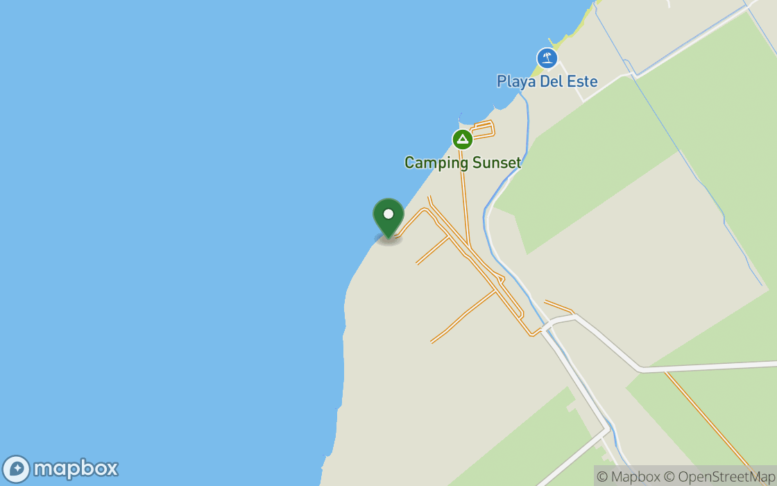 Location map: The beach by Golem on the Adriatic Sea
