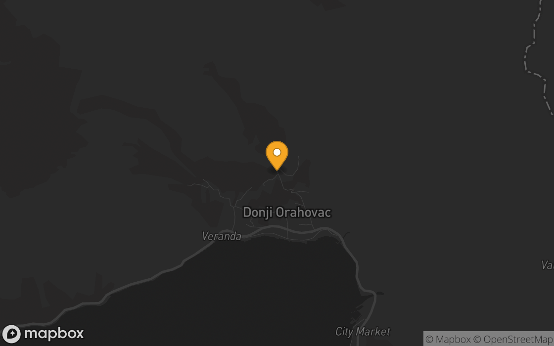 Location map: Stop at the temple in Donji Orahovac