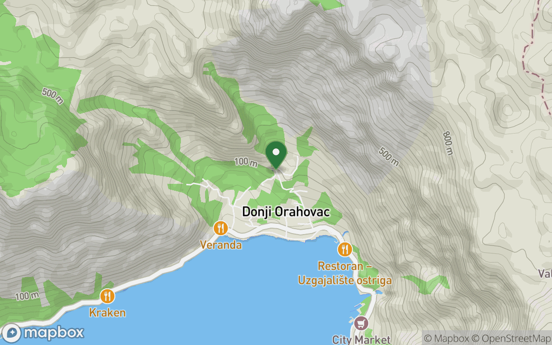 Location map: Stop at the temple in Donji Orahovac