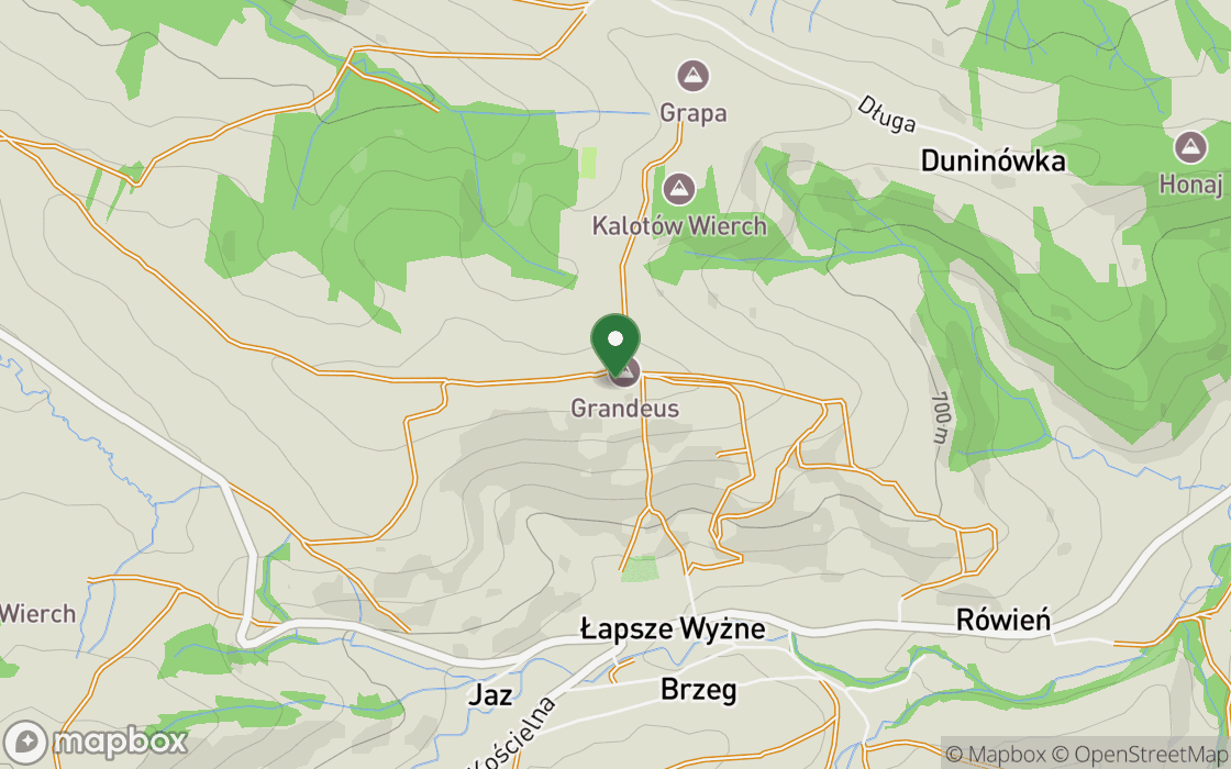 Carte de localisation : Polana à Łapsze Wyżne, Voïvodie de Petite-Pologne