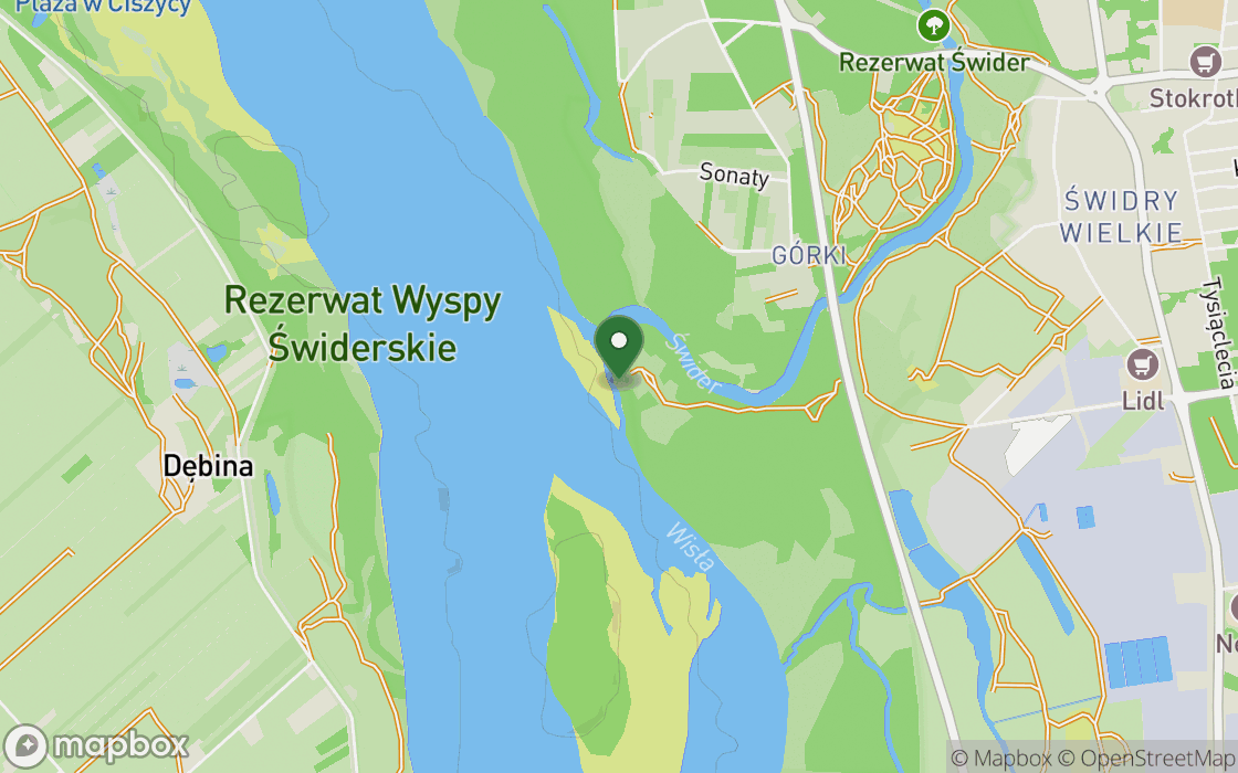 Standortkarte: Brzeg Świdra bei Otwock, Woiwodschaft Masowien